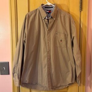Tommy Hilfiger Big Logo Button Down Shirt with embroidered crest size large
